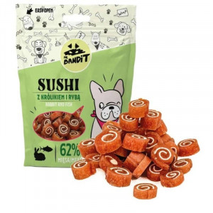 MR.BANDIT SUSHI RABBIT gardums suņiem Rullī&scaron;i ar trusi un zivīm 500g